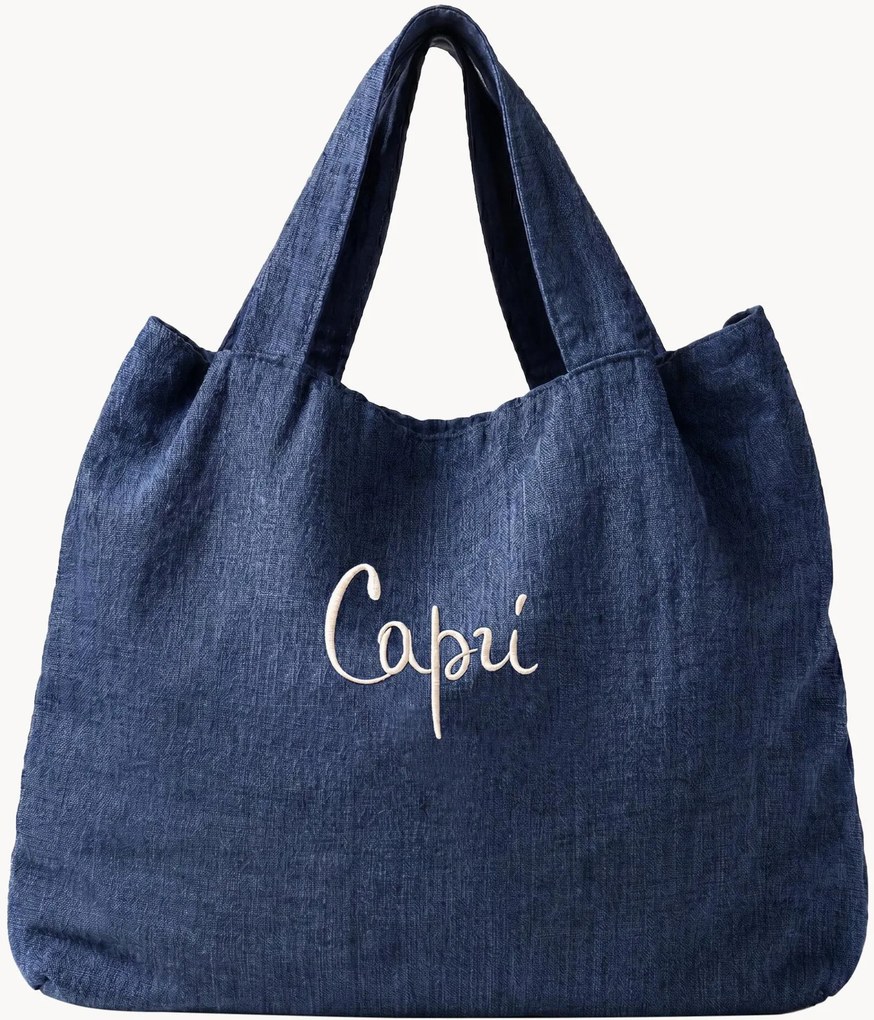 Linnen strandtas Palma Capri