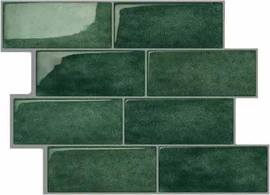 Tegelsticker Piastrelli Groen Metro - 29.4 cm x 21.4 cm x 0.11 cm | 0 kg | Paneli zelfklevende steenstrips