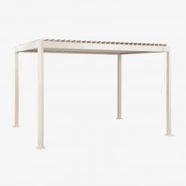 Bioclimatische Aluminium Pergola Met Druvia Lamellen Tapioca Beige & 3 X 4 M - Sklum