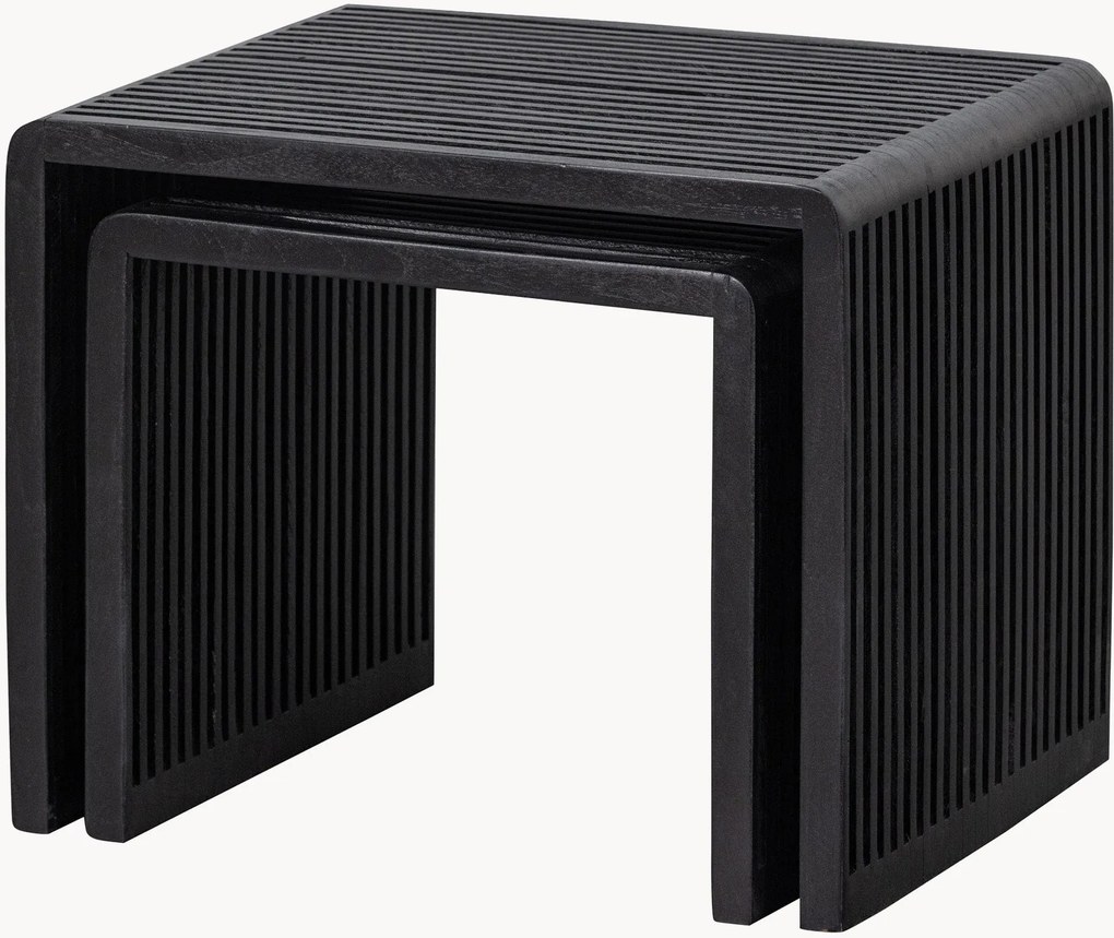 Stapeltafels Willa van teakhout, 2 stuks