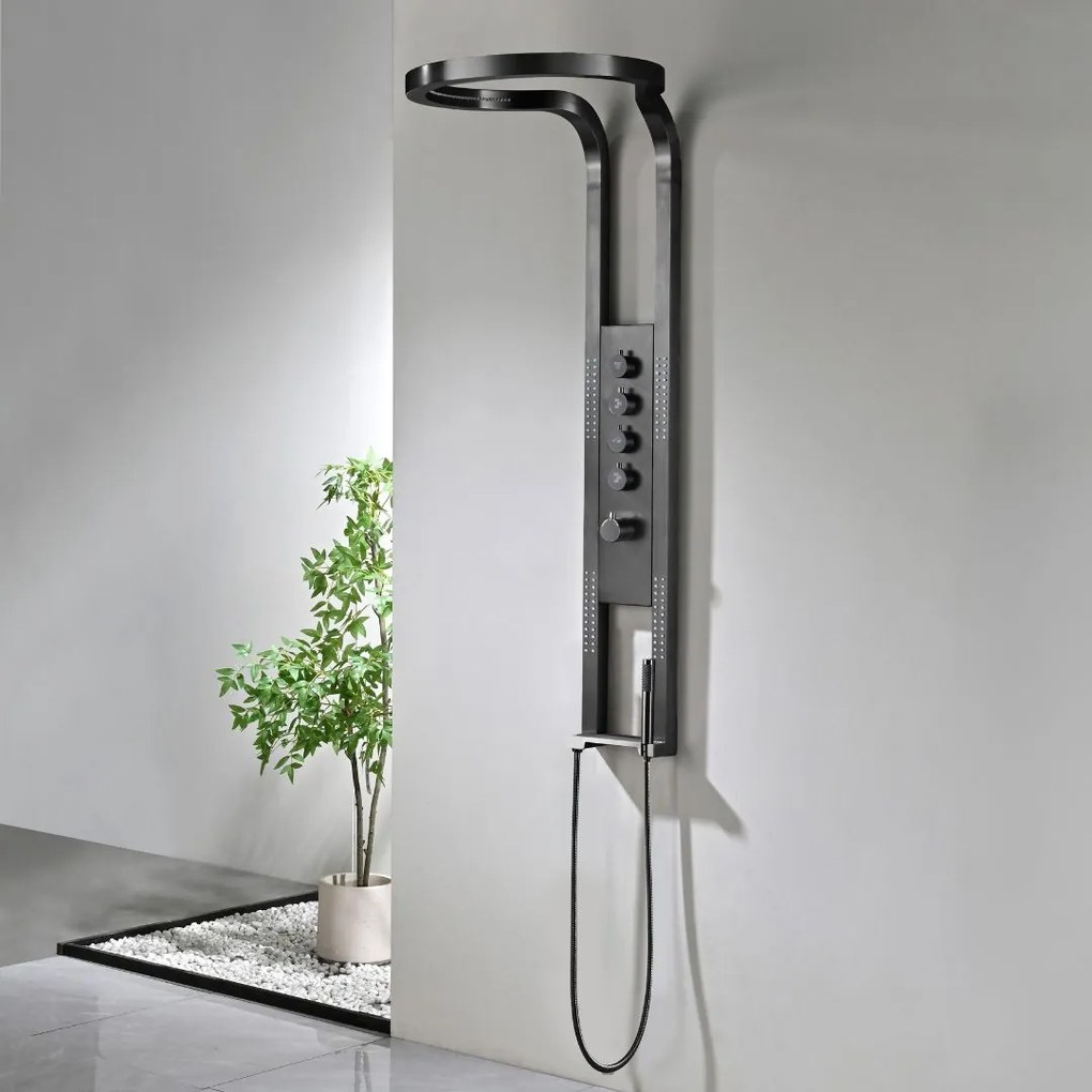 Best Design Moya Future thermostatisch douchepaneel gunmetal