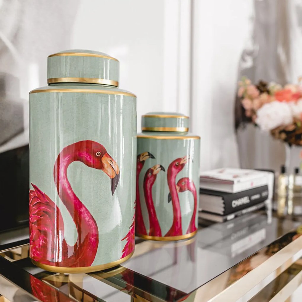 Kare Design Flamingos Deco Opbergpot Flamingos 29 Cm