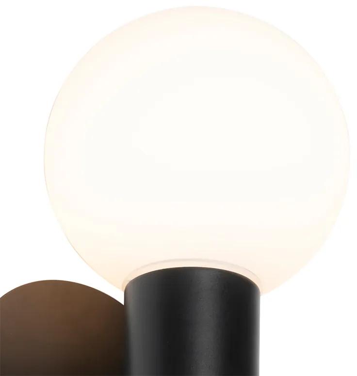 Badkamer Moderne wandlamp zwart IP44 2-lichts - Cederic Modern G9 IP44 Lamp
