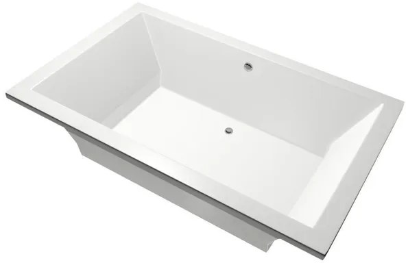 Xenz Society Duobad - 190x120x53 - afvoer Midden - acryl - wit 6924-01