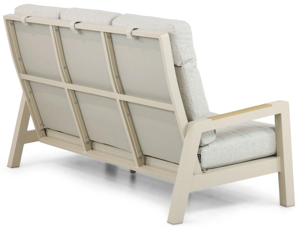 Stoel en Bank Loungeset 2 personen Aluminium Taupe  Lifestyle Garden Furniture Evora
