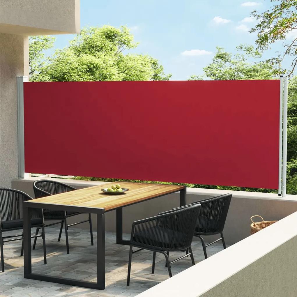 vidaXL Tuinscherm uittrekbaar 160x600 cm rood