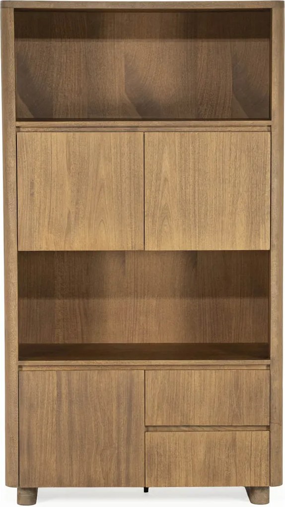 Houten Kast Met Vakken En Deuren - 100x40x180cm.