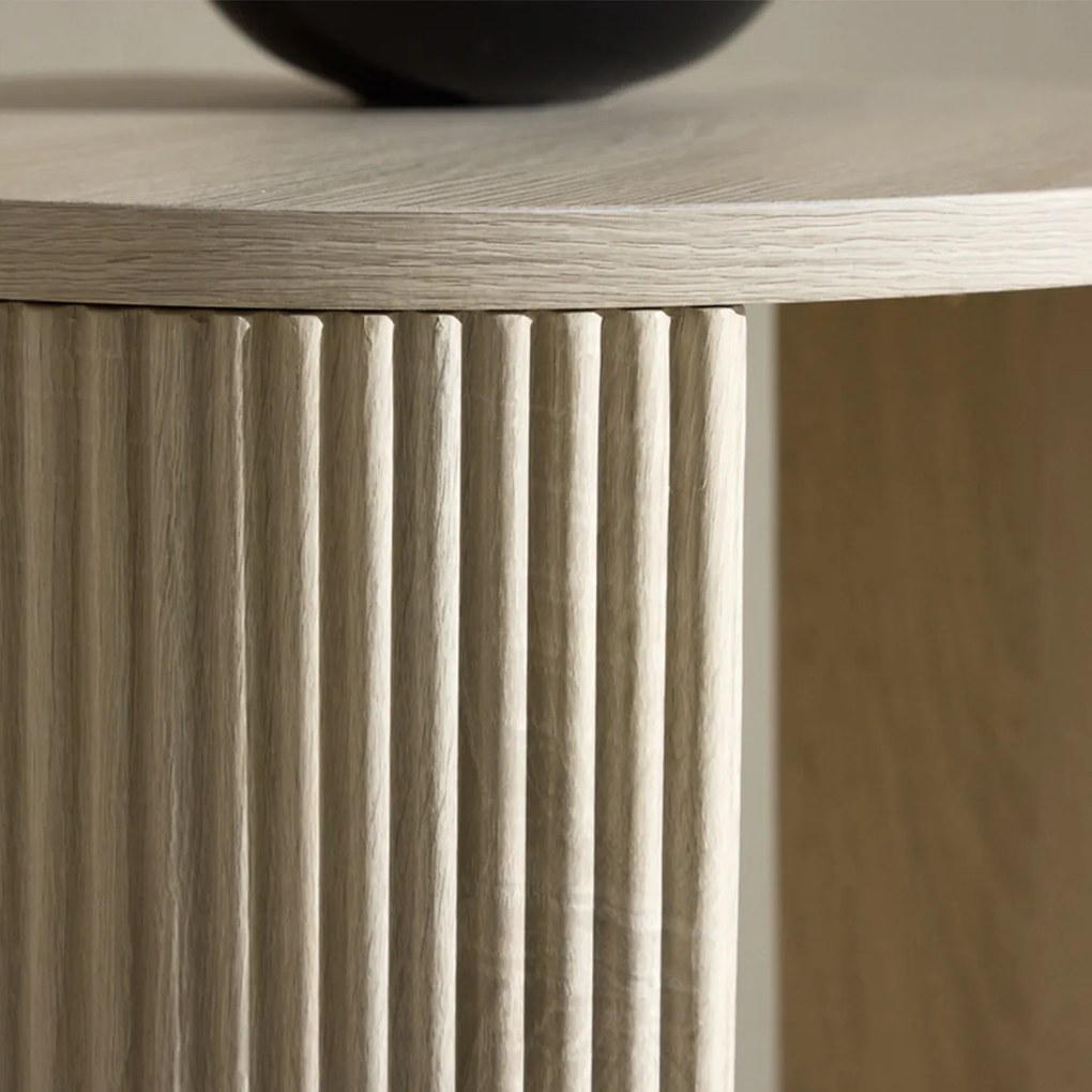 Moderne Bijzettafel Whitewash - 40 X 40cm.