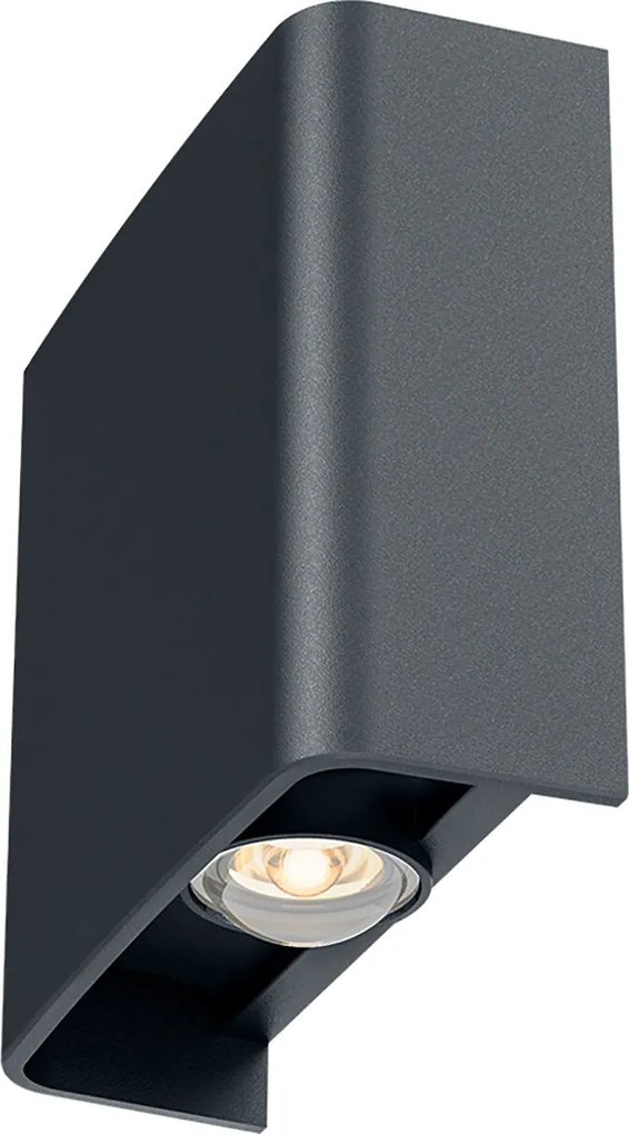 LED Wandlamp Brinton Victo - Antraciet 2W 11x10cm