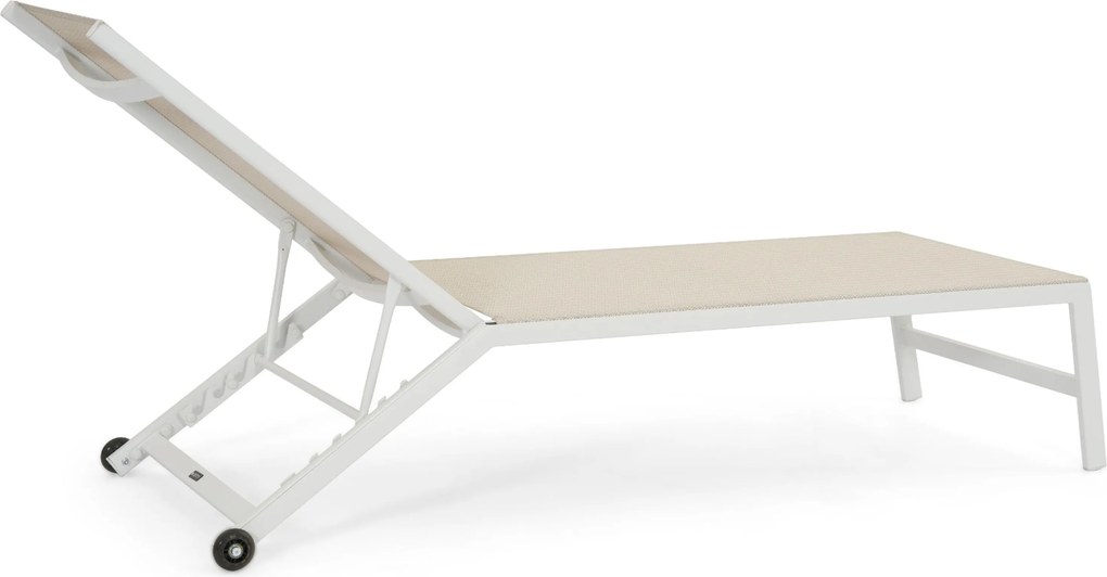 Lifestyle Garden Furniture Lento Ligbed Verstelbaar Textileen Wit