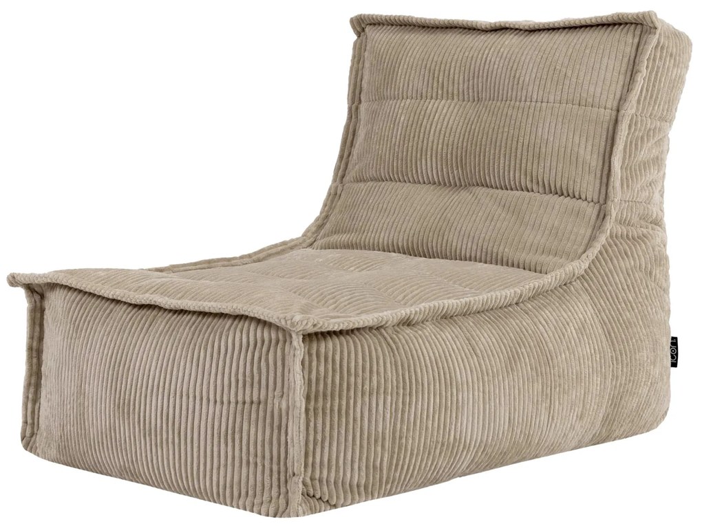 Dolce Zitzak Stoel Cord Lounger - Beige