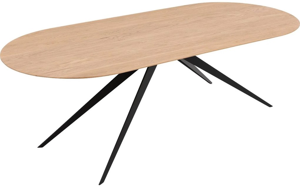 Goossens Excellent Eettafel Uniek, Semi rond 240 x 100 cm