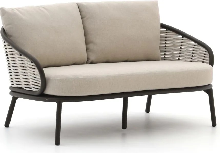 Loungebank Tuin Apple Bee  | Aluminium | 2 personen | Tuinbank Beige | 145cm | Incl. kussens | Kees Smit Tuinmeubelen