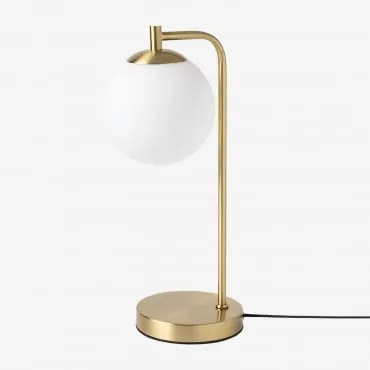 Tafellamp Met Glazen Bol Uvol Goud - Sklum