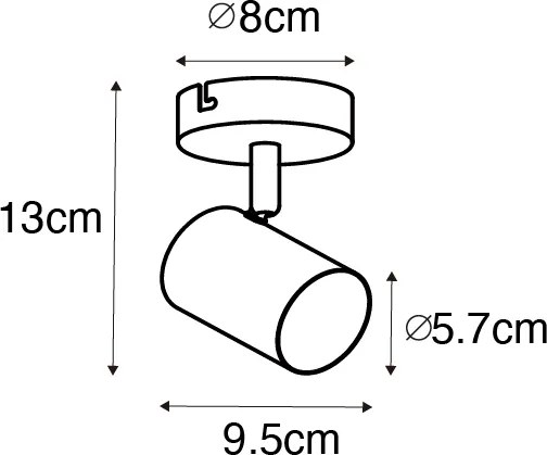Moderne spot messing verstelbaar - Jeana