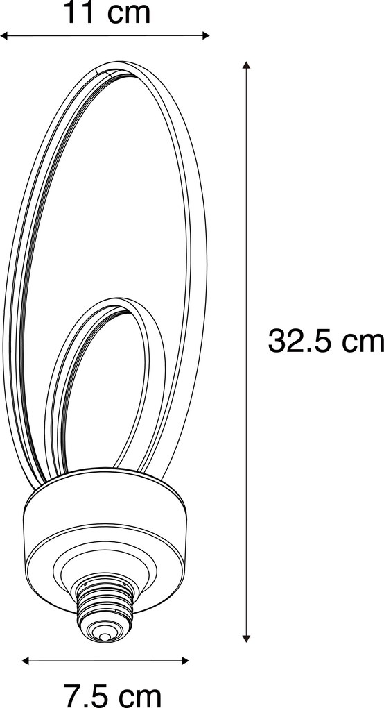 E27 LED lamp deco zwart 6W 450 lm 3000K