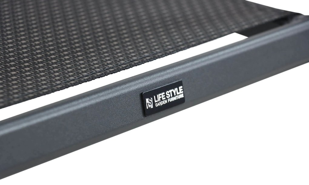 Tuinset 4 personen 100 cm Aluminium/textileen Grijs Lifestyle Garden Furniture Sella/Borello