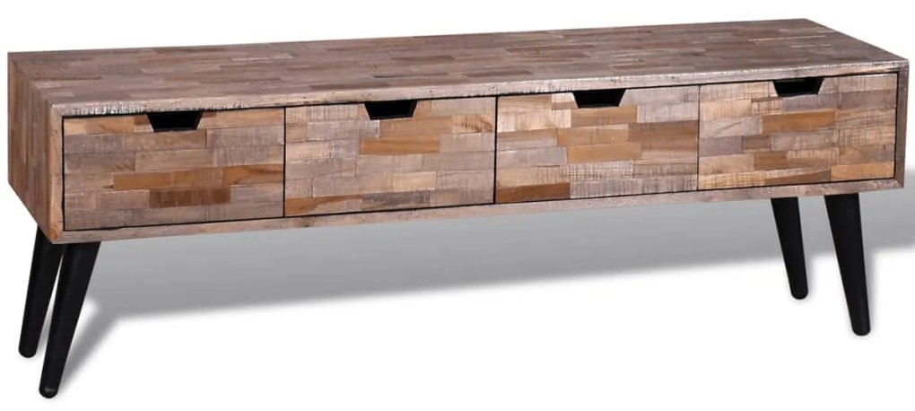 vidaXL Tv-meubel met vier lades gerecycled teak