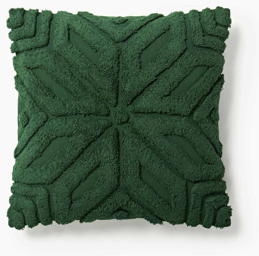 Katoenen kussenhoes Nira met winters motief