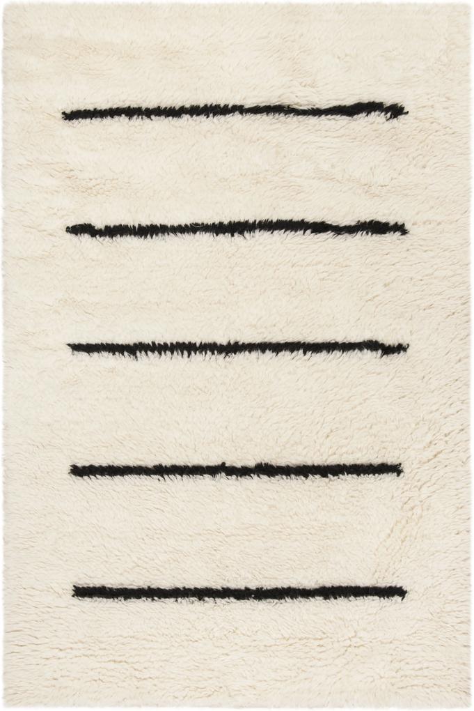 Safavieh | Vloerkleed Jacinta met streepjes 160 x 230 cm ivoor, zwart vloerkleden wol vloerkleden & woontextiel vloerkleden