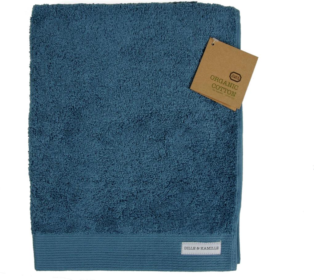 Handdoek, bio-katoen, blauwgrijs, 50 x 100 cm