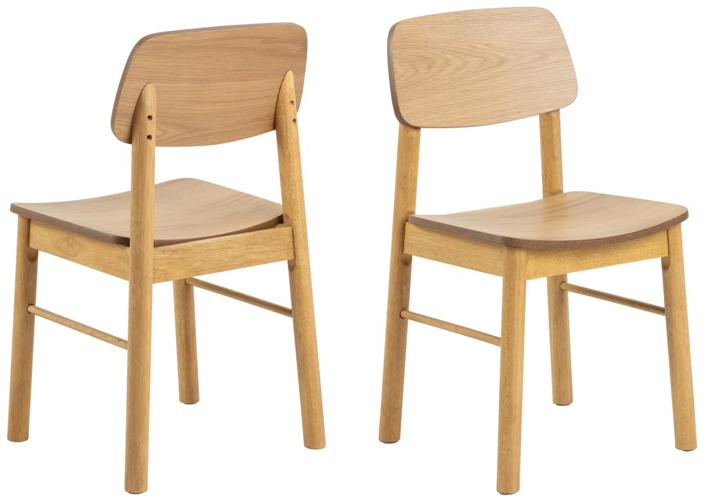 ZARION Natuurlijk Eiken - HOUTEN STOEL VOOR KEUKEN, WOONKAMER, RESTAURANT