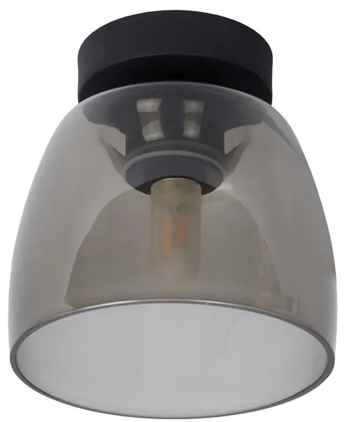 Lucide Tyler plafondlamp 33W smoke glas zwart