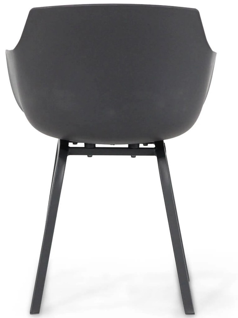 Tuinset 4 personen 90 cm Kunststof Grijs Lifestyle Garden Furniture Salina/Mateo