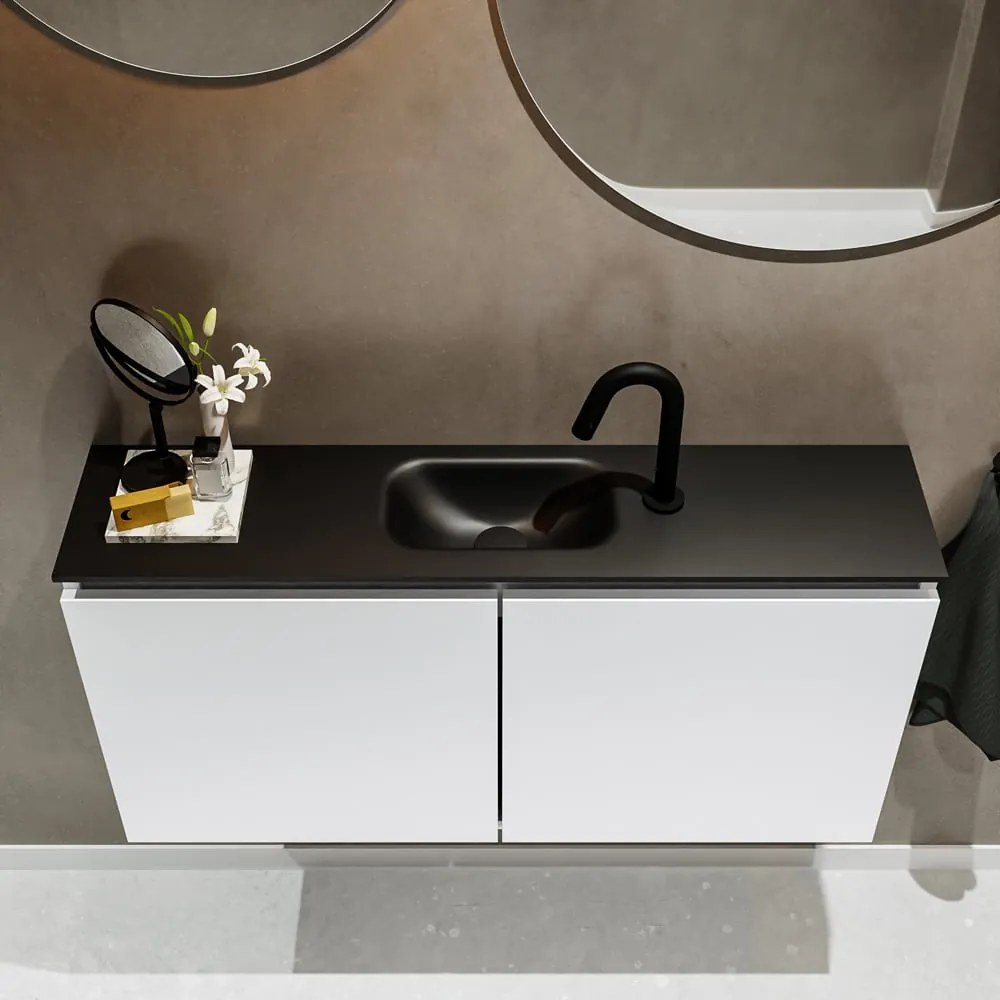 Mondiaz Ture 100cm toiletmeubel talc met wastafel urban midden 1 kraangat