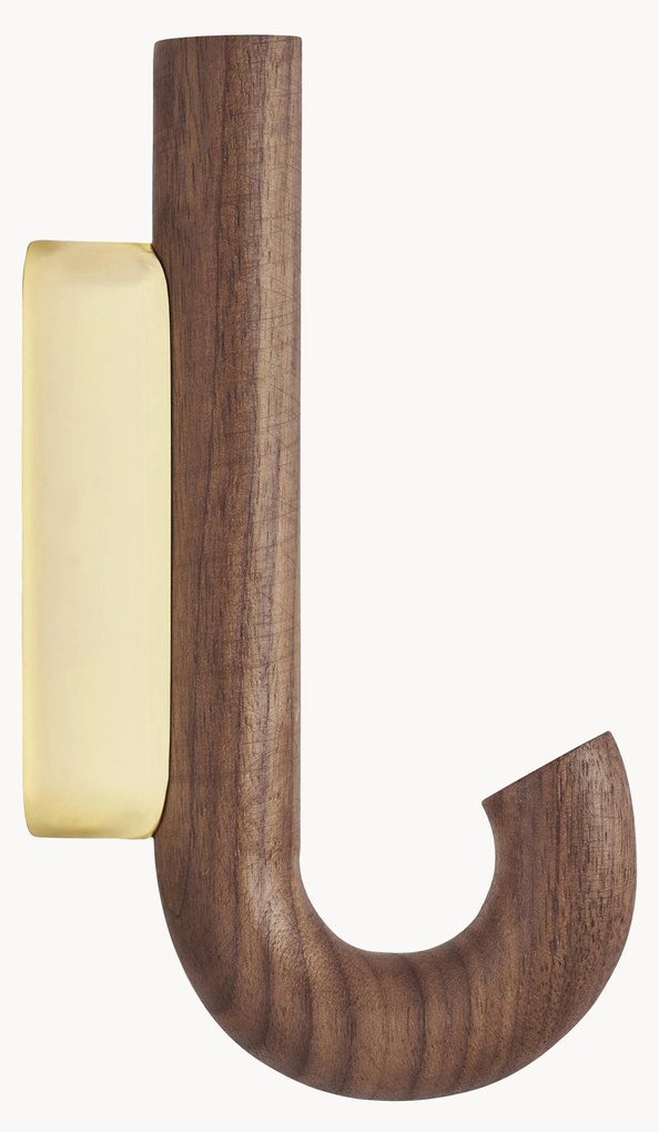 Walnoothouten wandhaak Umbrella, in verschillende formaten