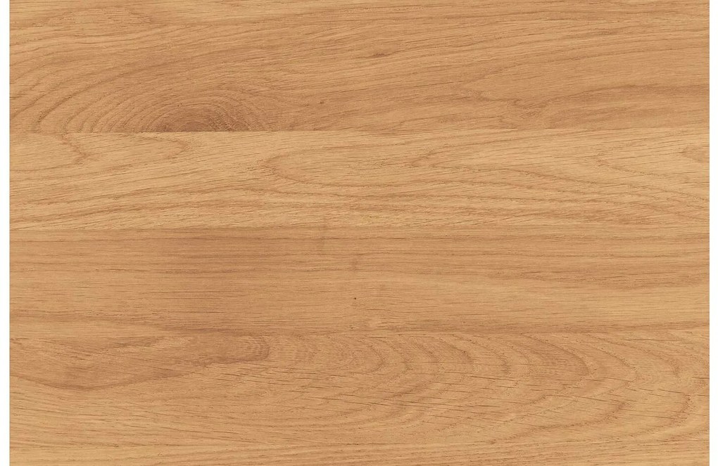 Goossens Nachtkastje Ord, Metaal ral 9005 zwart, met lade en bovenblad massief eik, 40 x 35 x 57 cm hoog