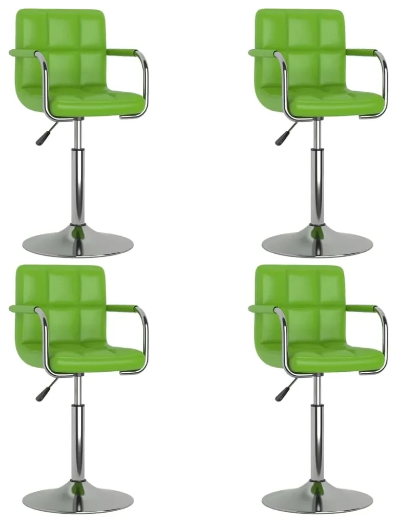vidaXL Eetkamerstoelen draaibaar 4 st kunstleer groen