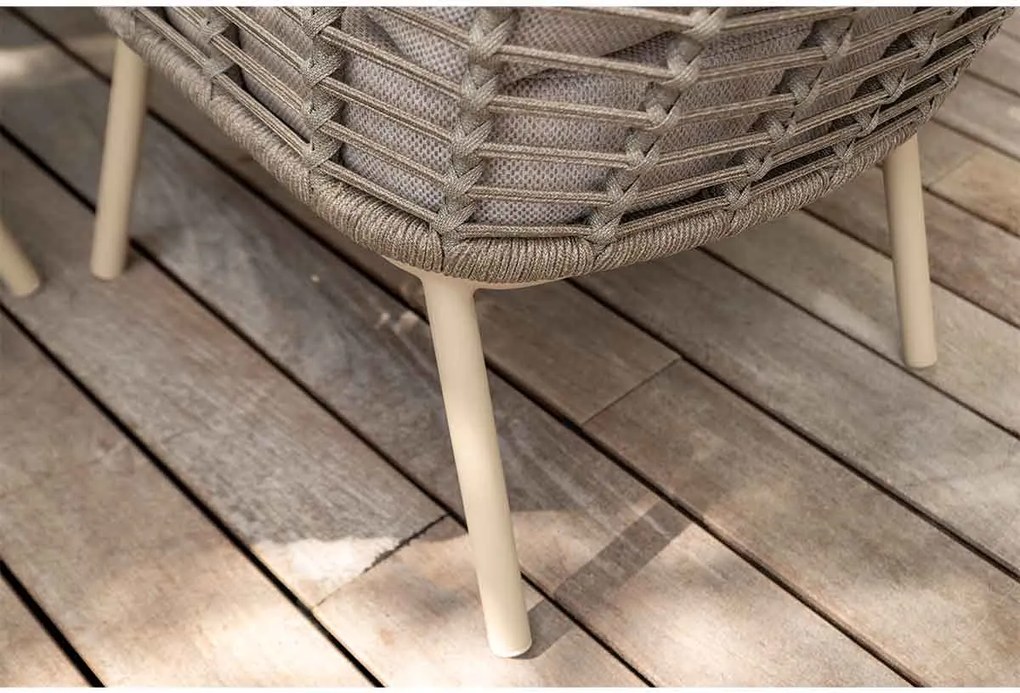 Taste by 4 Seasons Puglia lage tuinset 6-delig - Donato tuintafel Ø160x69 cm