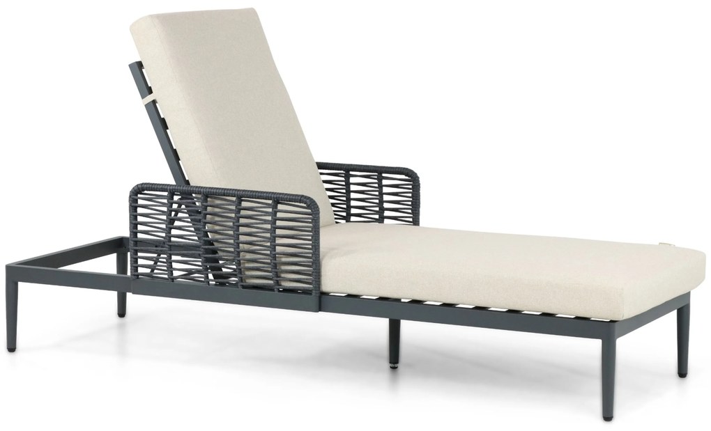 Coco Ibiza Ligbed Aluminium/wicker Grijs