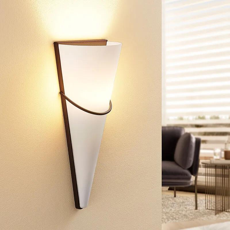 LED-wandlamp Melek met roestkleurige decoratie - lampen-24