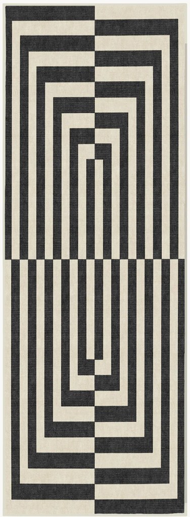 Wasbare laagpolige loper Op Art van Jonathan Adler