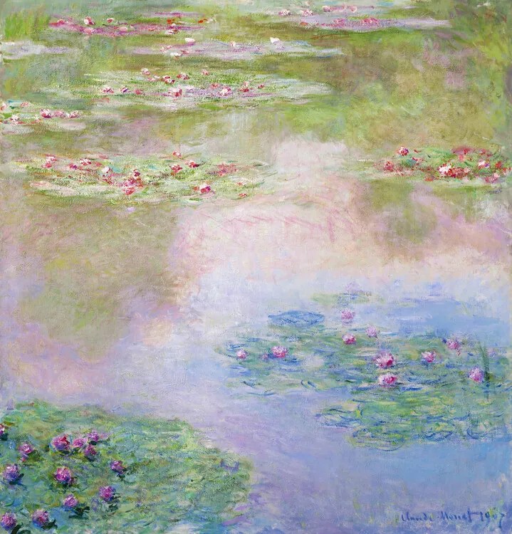 Kunstreproductie Nymphéas (1907), Claude Monet