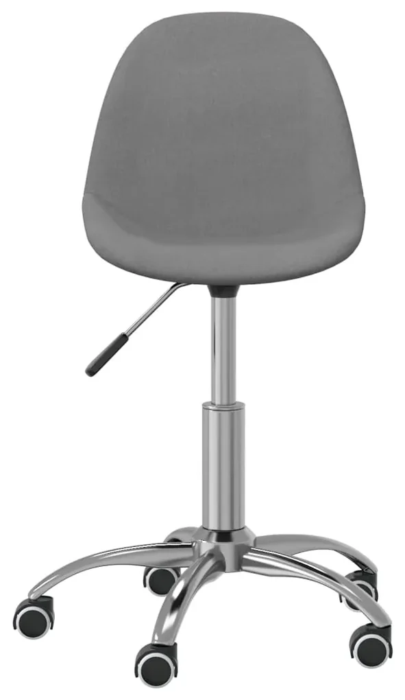 vidaXL Eetkamerstoelen draaibaar 4 st stof lichtgrijs
