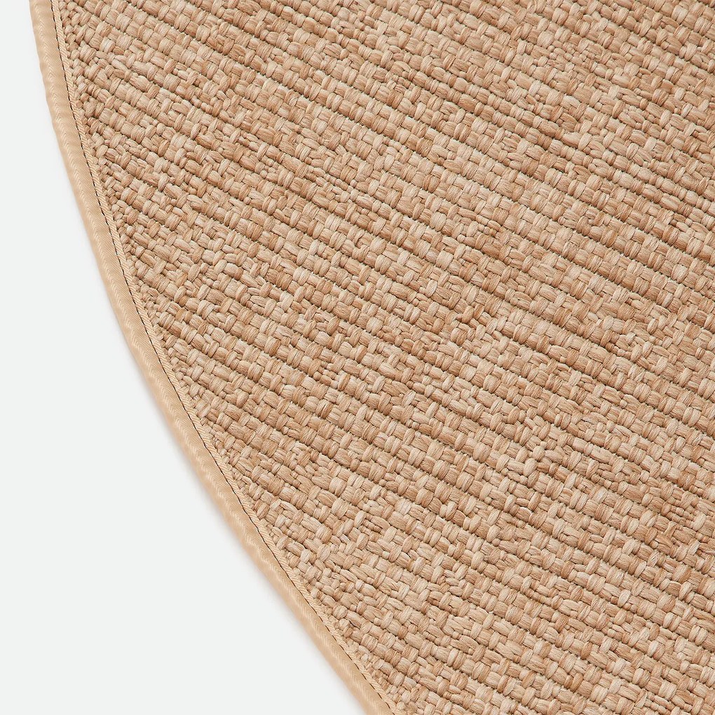 Rond vloerkleed met jute-effect voor binnen en buiten, ESSENY