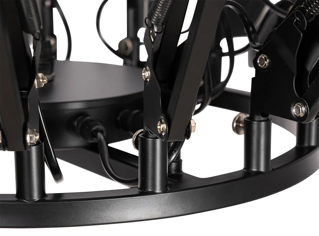 Smart hanglamp zwart 16-lichts verstelbaar incl. 16 Wifi A60 - Hobby Spinne