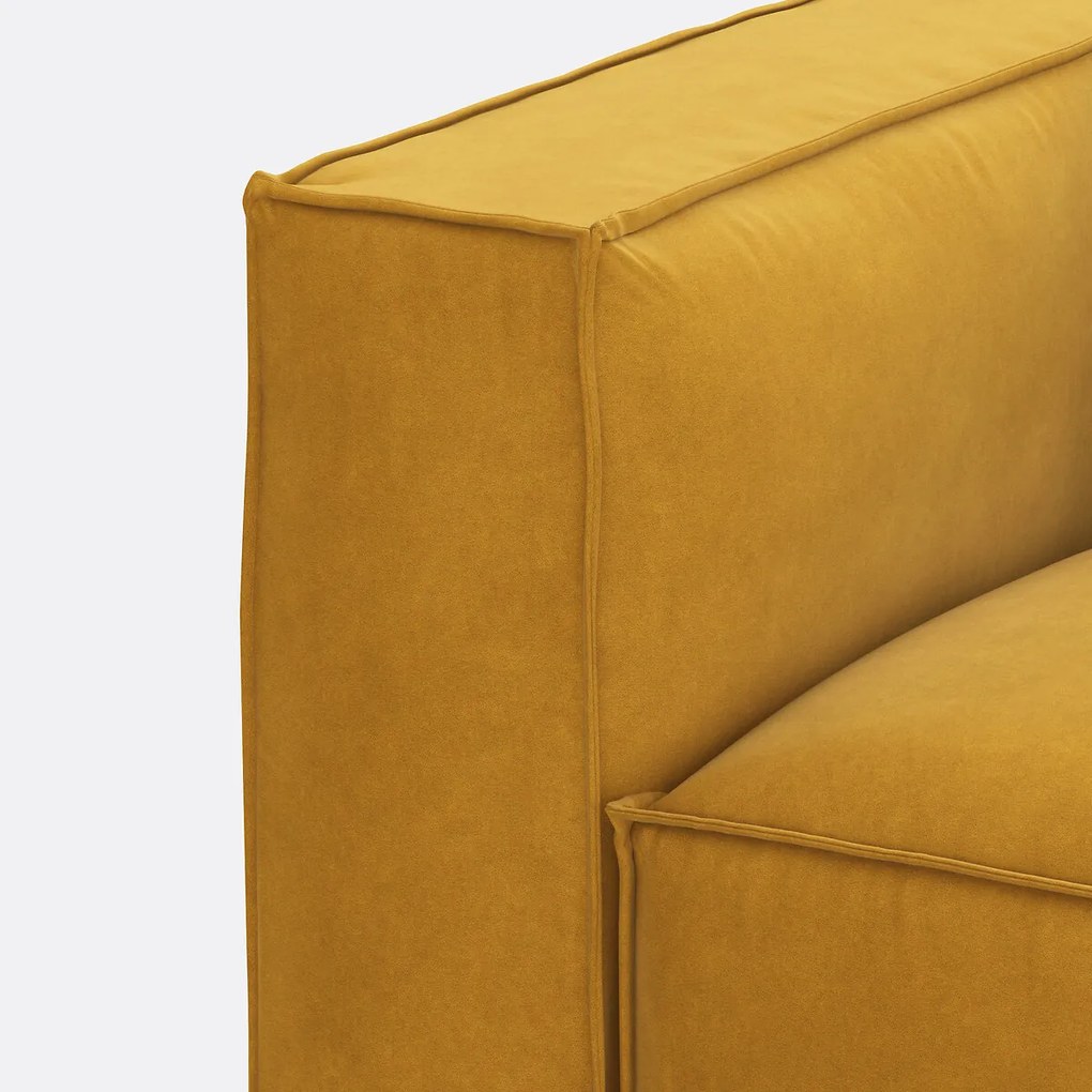 Modulaire bank, 2-zit, in gestructureerd fluweel, Seven