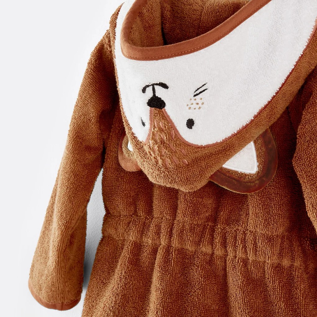 Badjas voor baby en kind met kap in bio katoen Serge