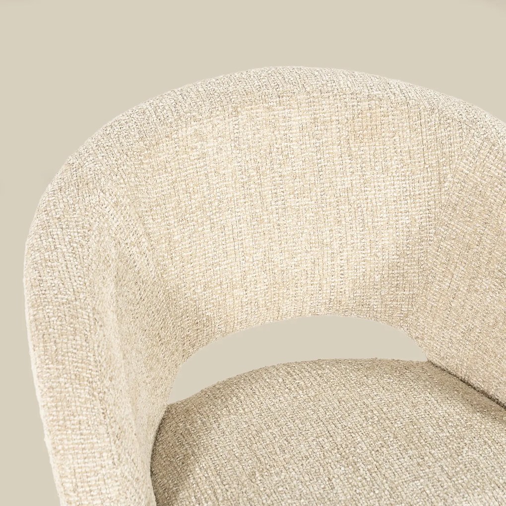 Eleonora Alissa Ronde Eetkamerstoel Beige