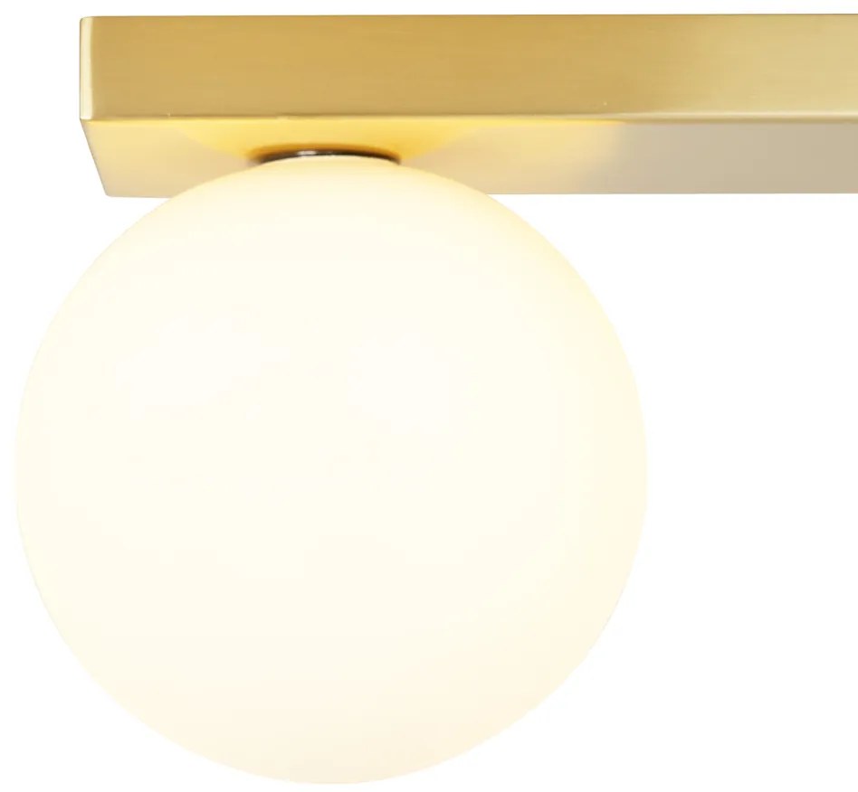 Moderne plafondlamp messing 2-lichts kantelbaar - Lesly Modern G9 bol / globe / rond Binnenverlichting Lamp