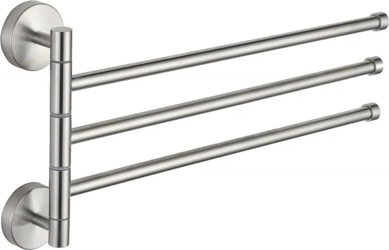 Mexen drievoudige draaibare handdoekhouder, chroom - 7039243-00