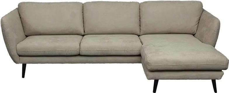 Loungebank Madelief rechts | stof Sorro taupe 23 | 2,52 x 1,60 mtr breed