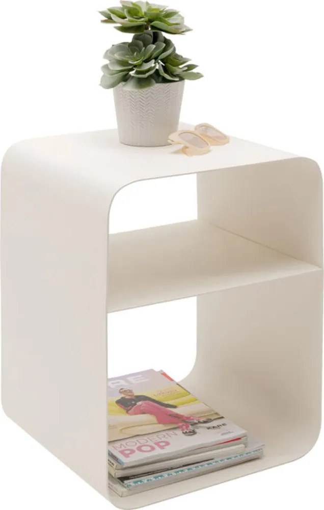 Stalen Bijzettafel Cream - 38 X 33cm.