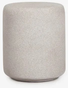 Pack Van 2 Ronde Nachtkastjes Ø35 Cm In Cement Elyndra Zand Grijs - Sklum