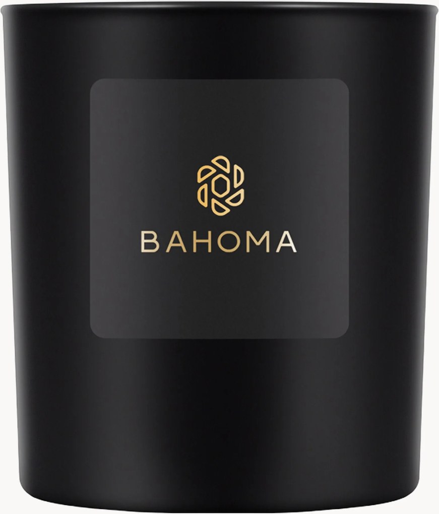 Handgegoten geurkaars Obsidian (amber, tijm)