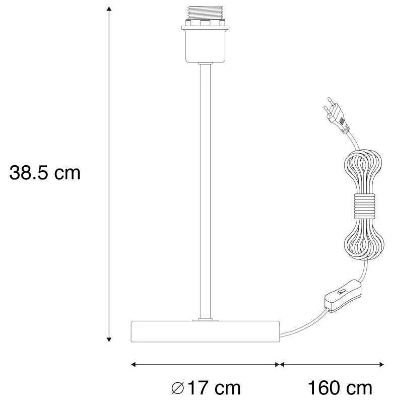 Klassieke tafellamp messing met marmeren voet - Kaso